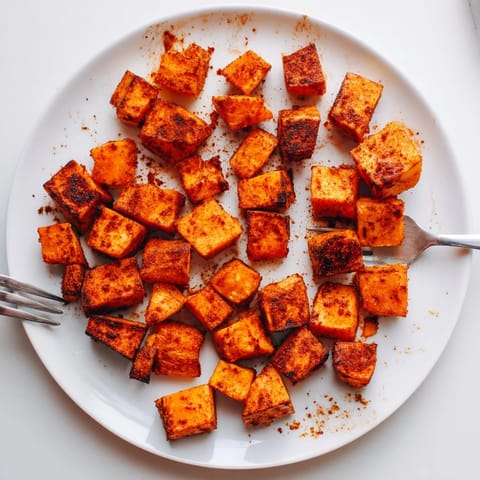 Roasted Sweet Potatoes served in a rustic bowl, perfect for a vegan dinner side.