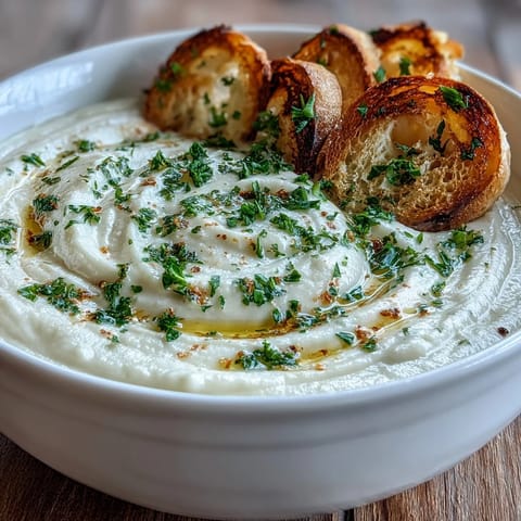 Velvety roasted garlic soup served in a warm bowl with a drizzle of olive oil.