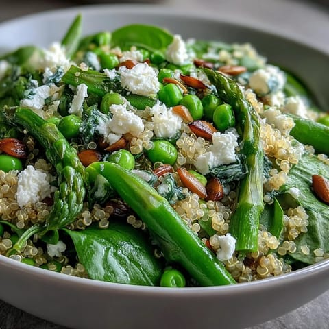 A wholesome bowl of Spring Green Bowl with blanched green beans, fluffy quinoa, and bright herbs ready to serve.