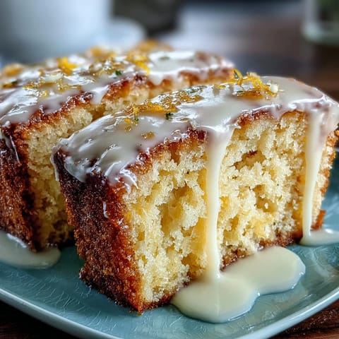 Zesty lemon drizzle loaf cake with tangy glaze, perfect for spring baking and afternoon tea.