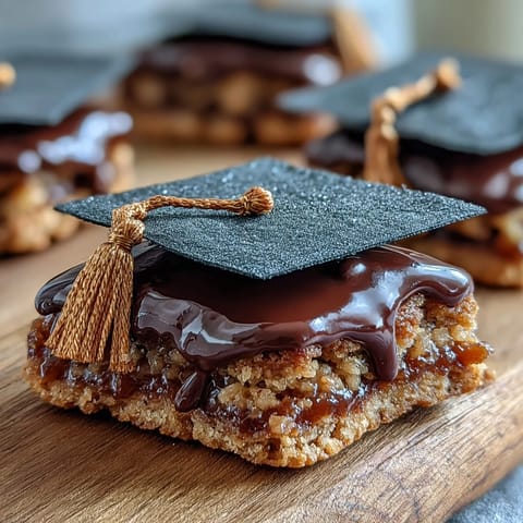Sweet sugar cookies shaped like graduation caps, frosted with glossy royal icing and topped with candy tassels.