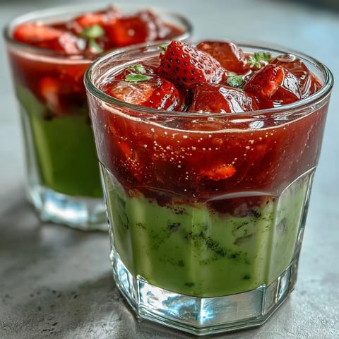 Strawberry Matcha Oat Latte