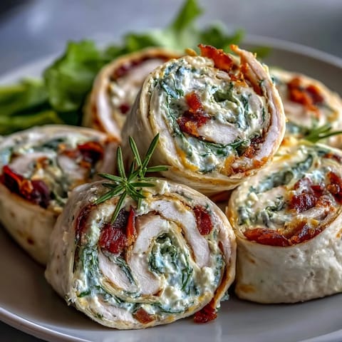 Turkey, cheese, and spinach tortilla pinwheels arranged on a platter, perfect for party appetizers or lunchbox snacks.