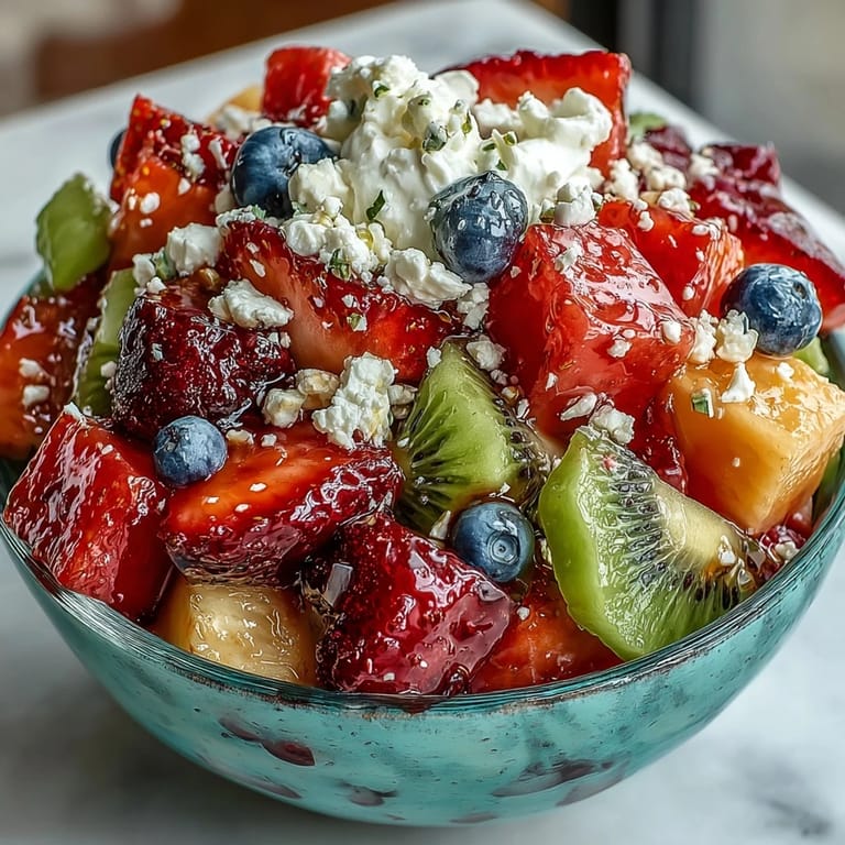 Colorful fruit table featuring juicy watermelon, grapes, and oranges arranged in rainbow layers with a bowl of creamy coconut topping.