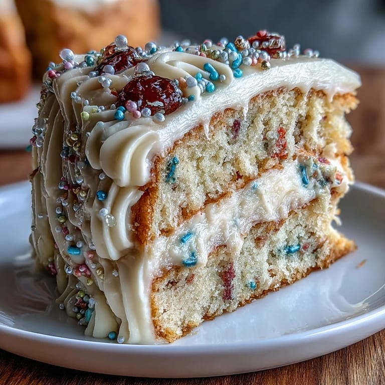 Decadent Class of 2026 Confetti Cake, elegantly frosted for celebration.