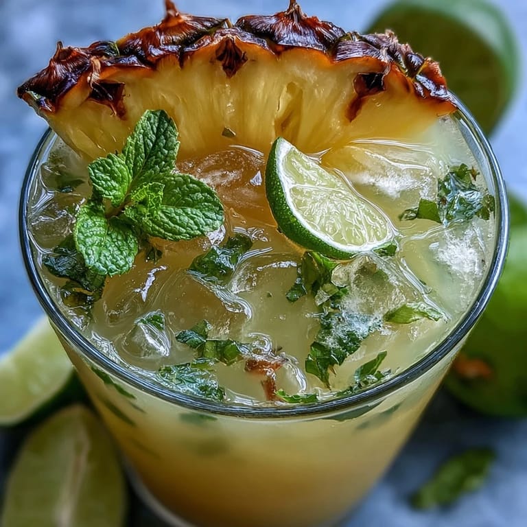 Bright Pineapple Coconut Agua Fresca, a perfect summery thirst quencher.