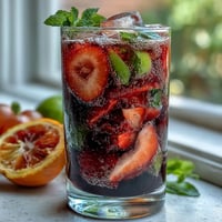 Vibrant Spring Sangria Mocktail with white grape juice and citrus slices in a pitcher, garnished with mint and ice.  