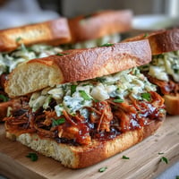 Tangy BBQ Pulled Jackfruit Sandwiches loaded with smoky flavor.